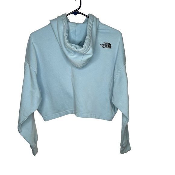 NORTH FACE WOMENS COORDINATES CROP DROP PULLOVER HOODIE Beta Blue XS - Picture 9 of 10